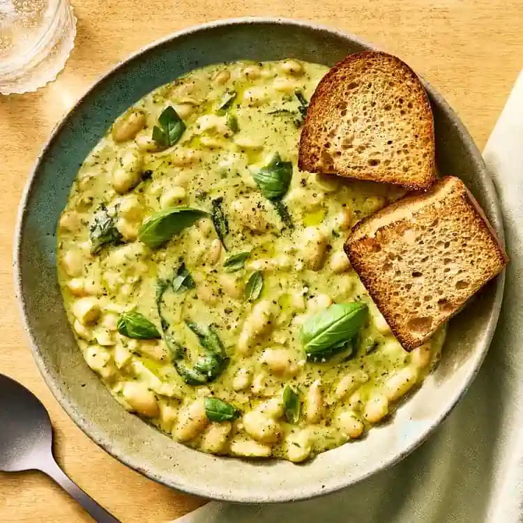 Krémes pesztós fehérbab