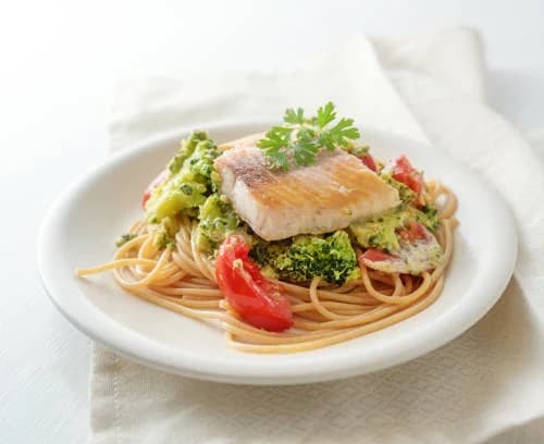 Brokkolis halas tészta