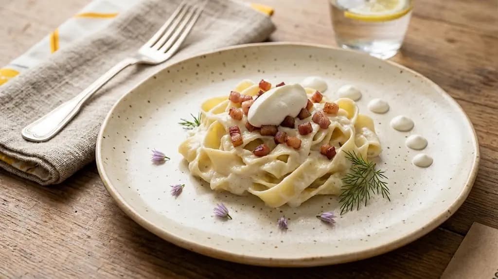 Túrós metélt baconnel